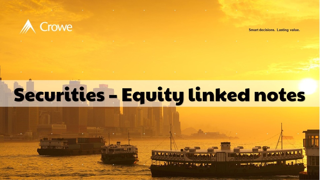 Securities – Equity linked notes