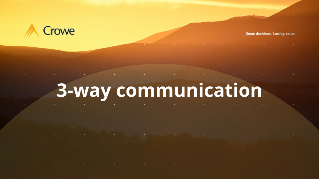 3-way communication